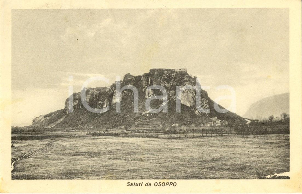 Cartolina originale da collezione 1930 ca OSOPPO UD Veduta del Forte della cittadina Cartolina postale FP VG 1