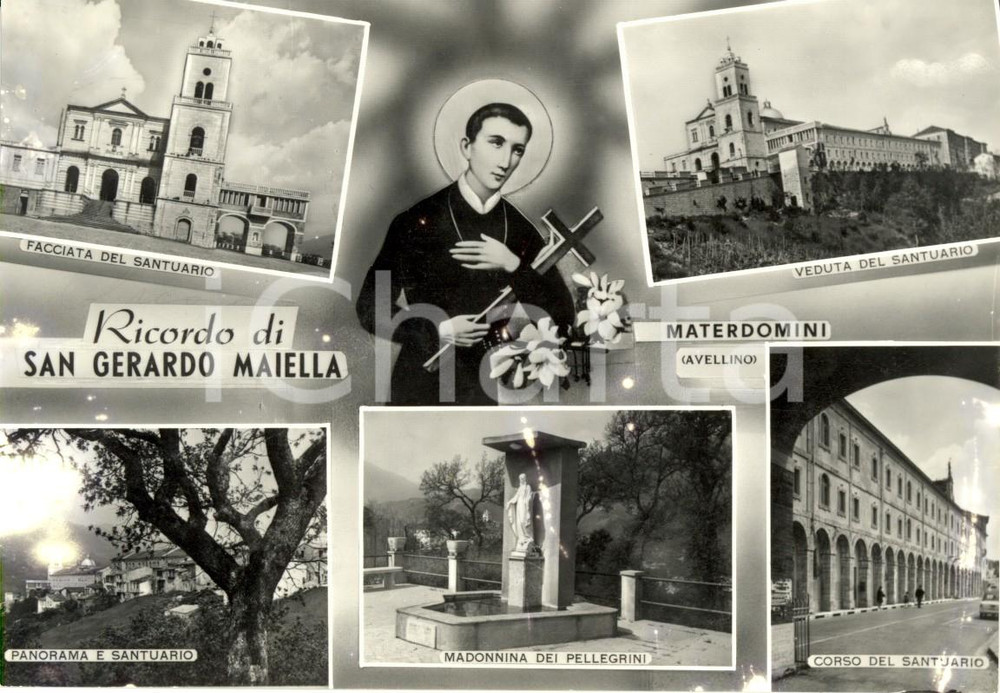 Cartolina originale da collezione 1960 ca CAPOSELE AV Vedutine Santuario SAN GERARDO MAIELLA a MATERDOMINI FG VG 1