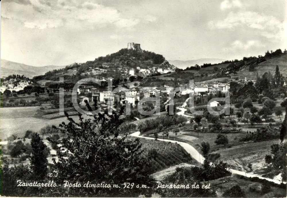 Cartolina originale da collezione 1956 ZAVATTARELLO PV Panorama del paese visto da Est Cartolina postale FG VG 1