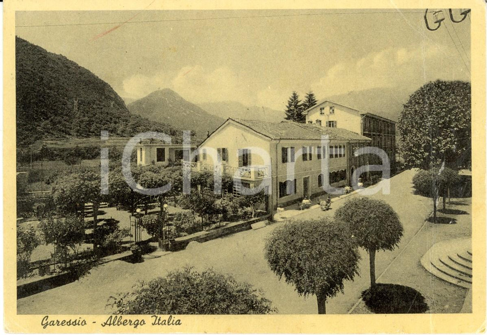 Cartolina originale da collezione 1940 ca GARESSIO CN Veduta dell albergo ITALIA Cartolina postale FG NV 1