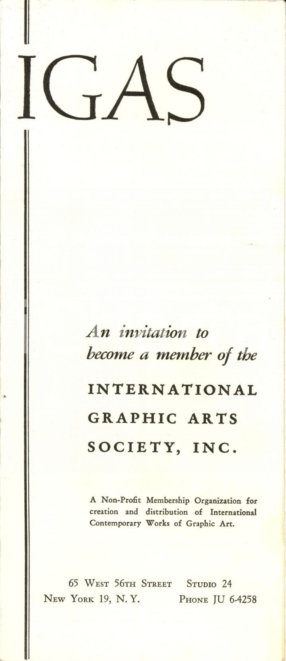Libro, pubblicazione d epoca 1960 ca NEW YORK USA Become a member of INTERNATIONAL GRAPHIC ARTS SOCIETY 1