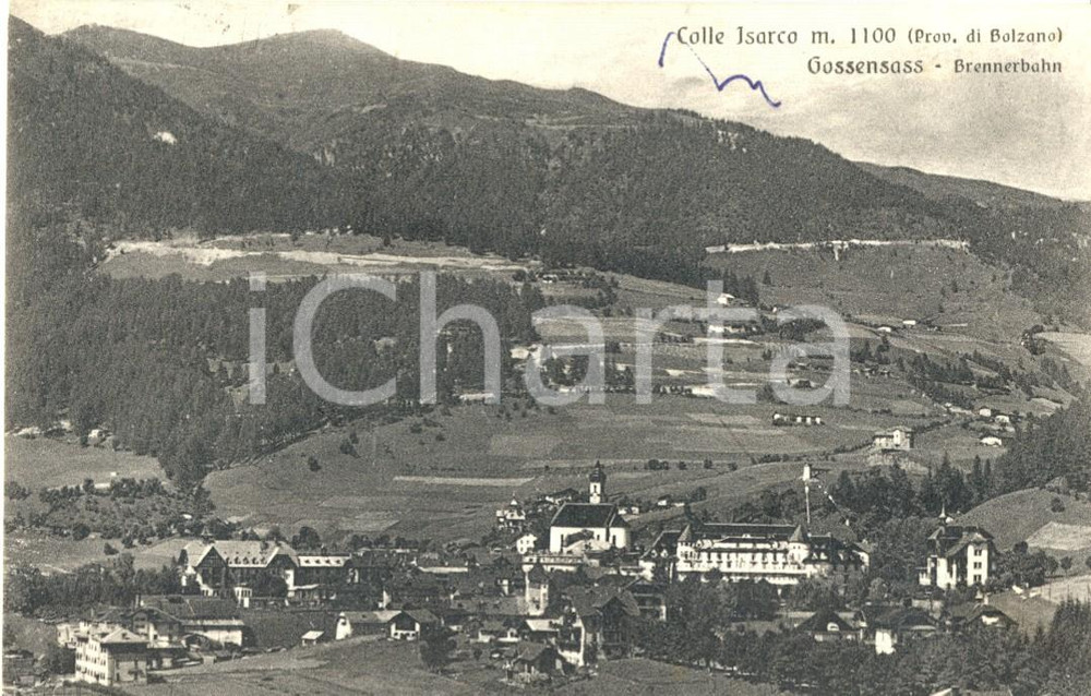 Cartolina originale da collezione 1955 BRENNERO BZ Panorama del paese e del COLLE ISARCO Cartolina FP VG 1