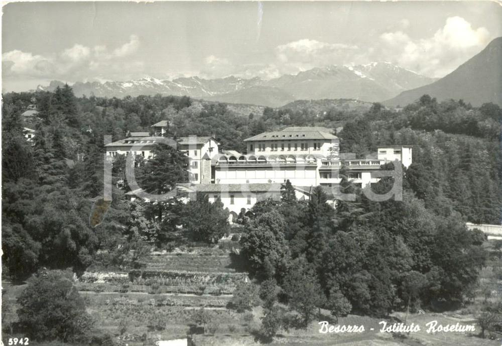 Cartolina originale da collezione 1976 BESOZZO VA Panorama della valle con l Istituto ROSETUM Cartolina FG VG 1