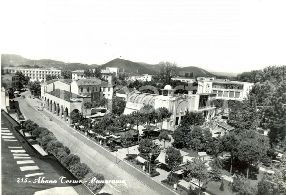 Cartolina originale da collezione 1961 ABANO TERME PD Panorama della cittÃ  Cartolina postale FG VG 1