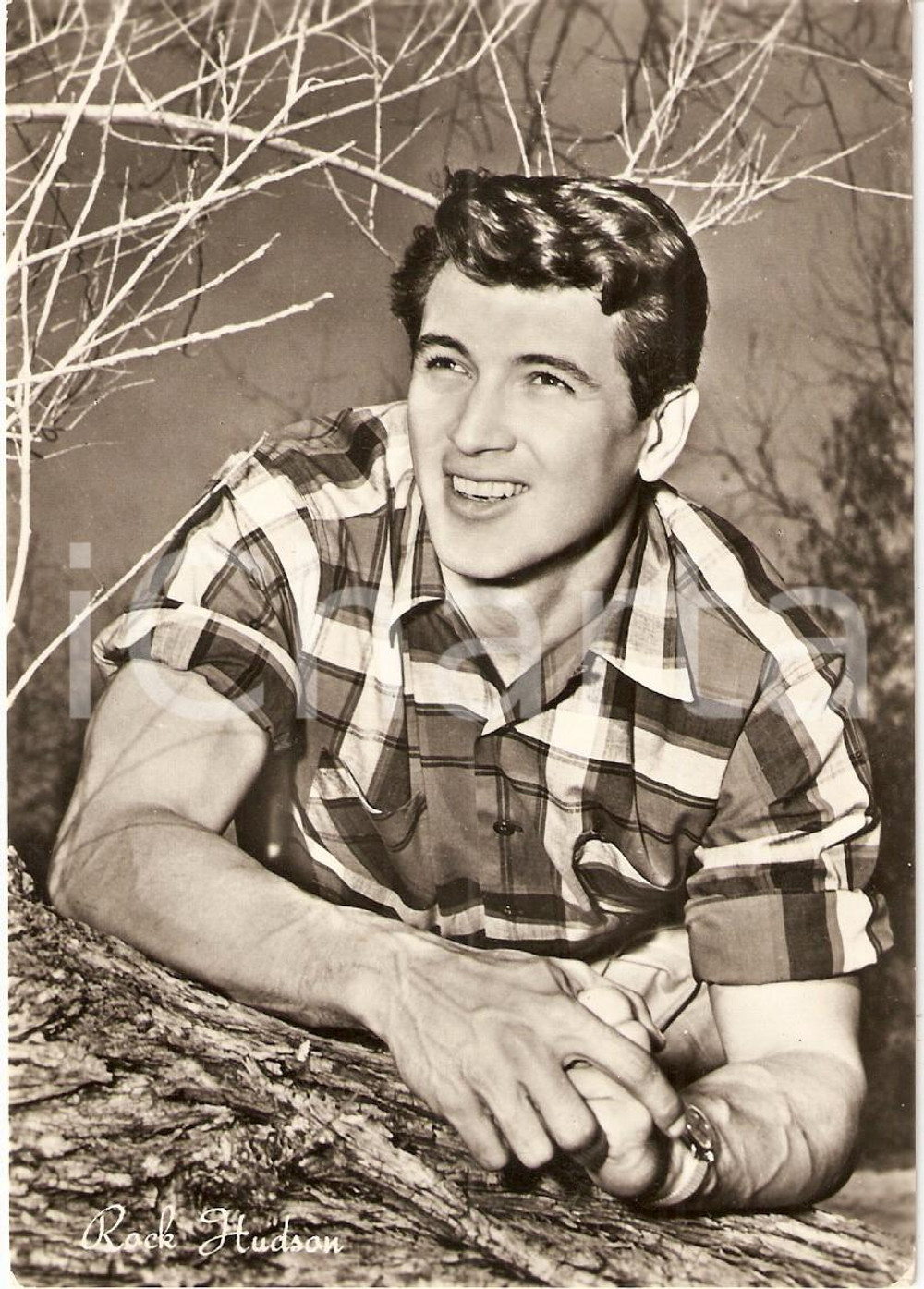 Cartolina originale da collezione 1955 ca CINEMA Rock HUDSON Attore  Cartolina FG NV 2 1