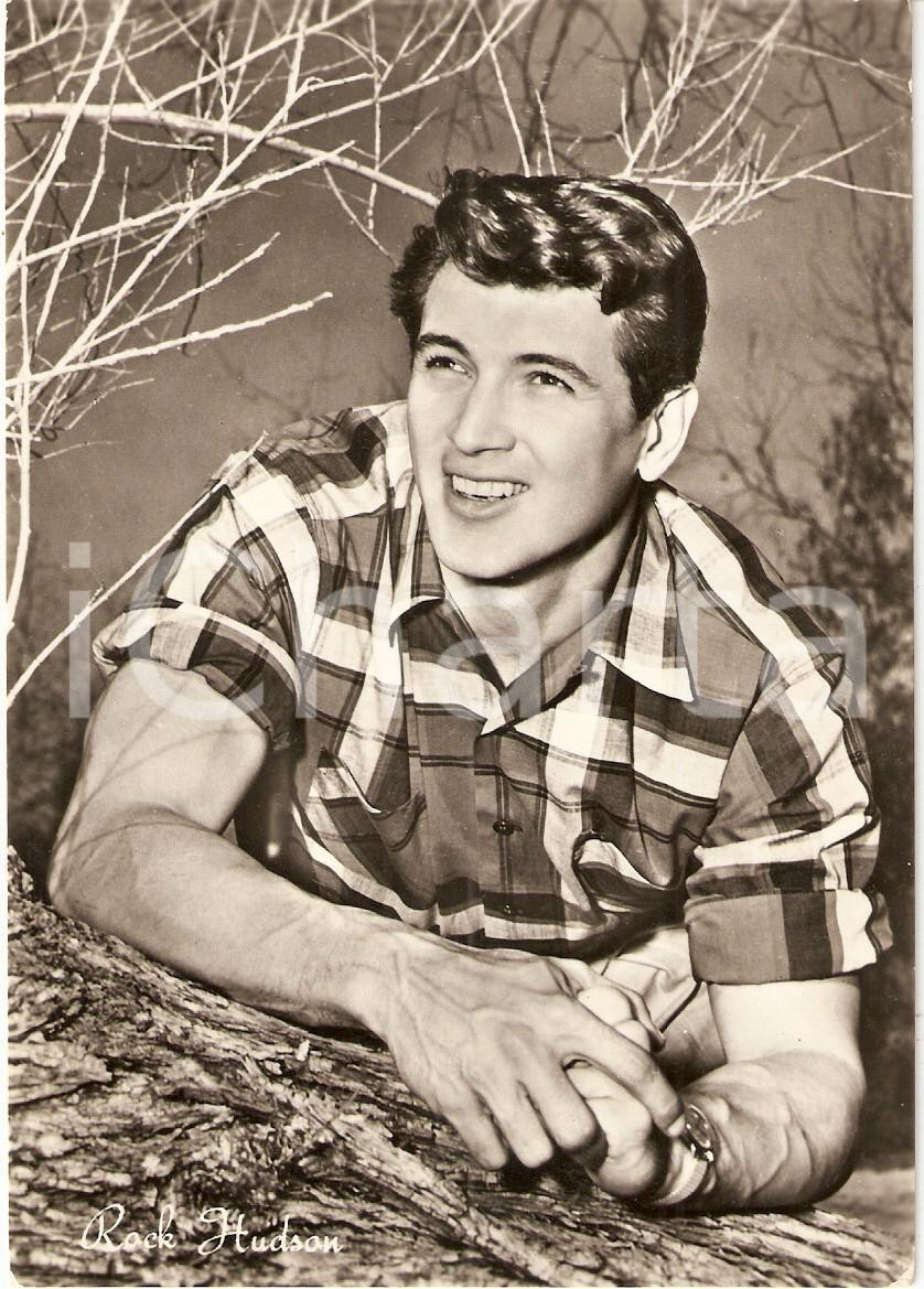 Cartolina originale da collezione 1955 ca CINEMA Rock HUDSON Attore  Cartolina FG NV 2 1