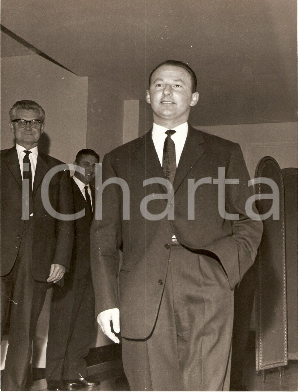 Fotografia d epoca originale 1962 MILANO Congresso Internazionale CARBION Dirigente FOTO 1