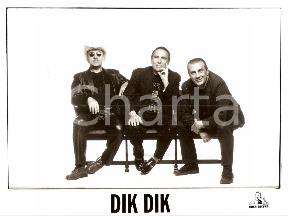 Fotografia d epoca originale 1990 circa MUSICA Ritratto DIK DIK Foto seriale DUCK RECORDS 1