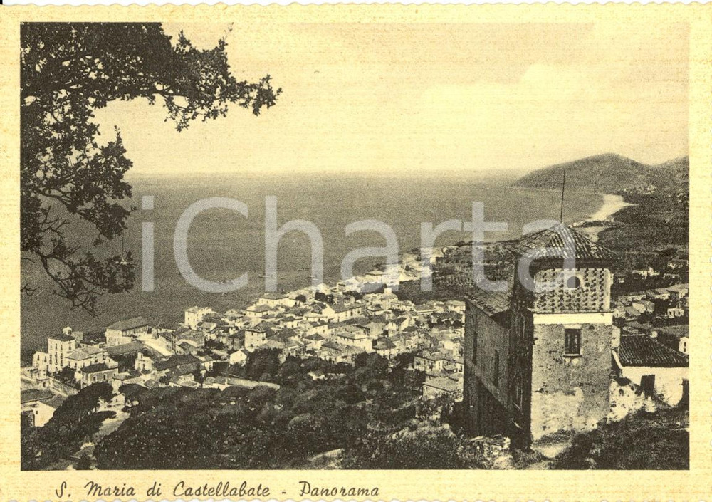 Cartolina originale da collezione 1950 CASTELLABATE SA Veduta panoramica della frazione SANTA MARIA FG VG 1
