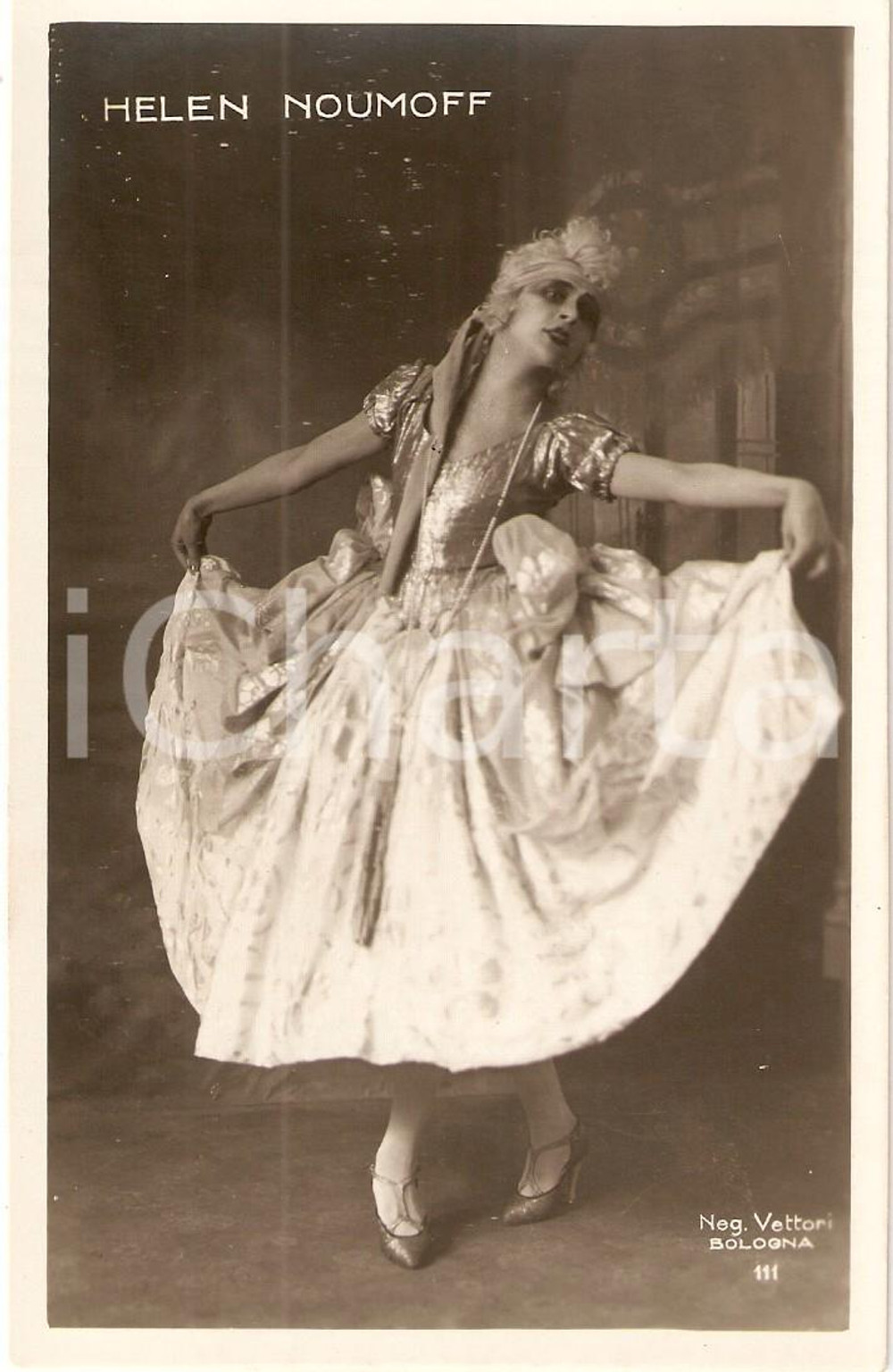 Cartolina originale da collezione 1920 ca CINEMA Actress Helen NOUMOFF Portrait Cartolina FP NV 1