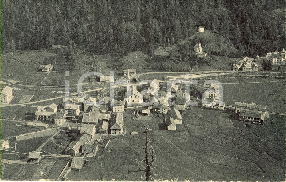 Cartolina originale da collezione 1930 ca GRESSONEYSAINTJEAN AO Veduta panoramica dall alto Cartolina FP NV 1