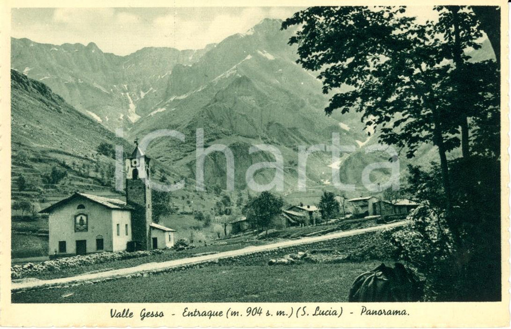 Cartolina originale da collezione 1936 ENTRACQUE CN VALLE GESSO Veduta della frazione SANTA LUCIA Cartolina FP 1