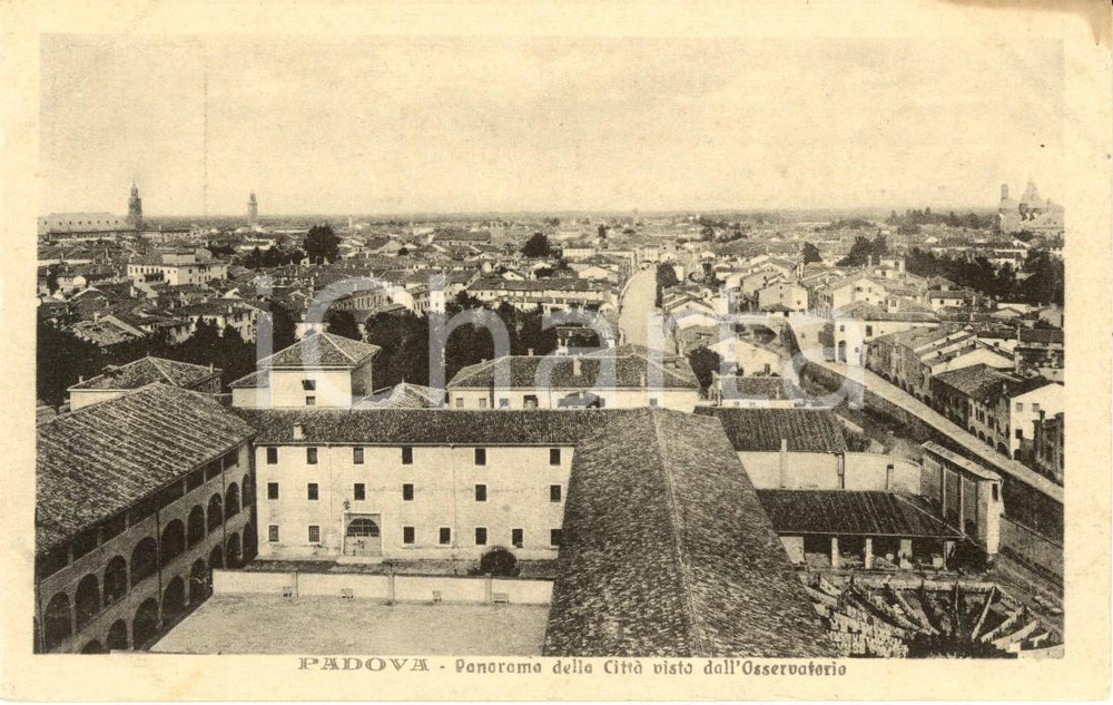 Cartolina originale da collezione 1920 ca PADOVA Veduta della cittÃ  dall Osservatorio astronomico Cartolina FP NV 1
