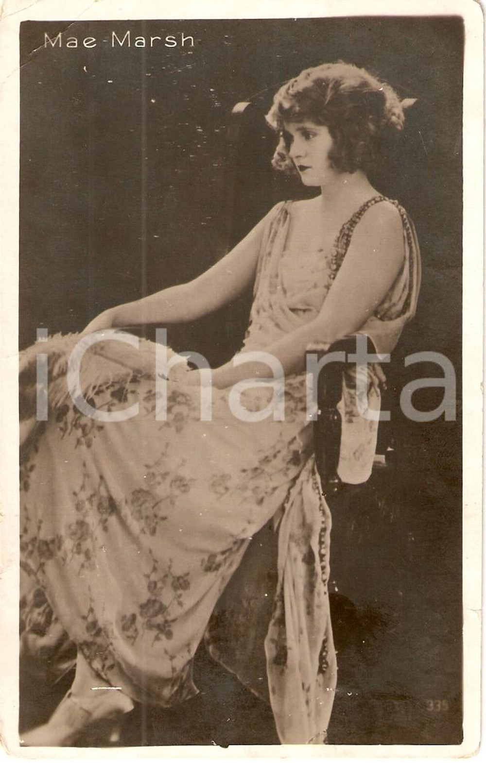 Cartolina originale da collezione 1920 ca CINEMA Actress Mae MARSH Portrait Cartolina FP NV 2 1
