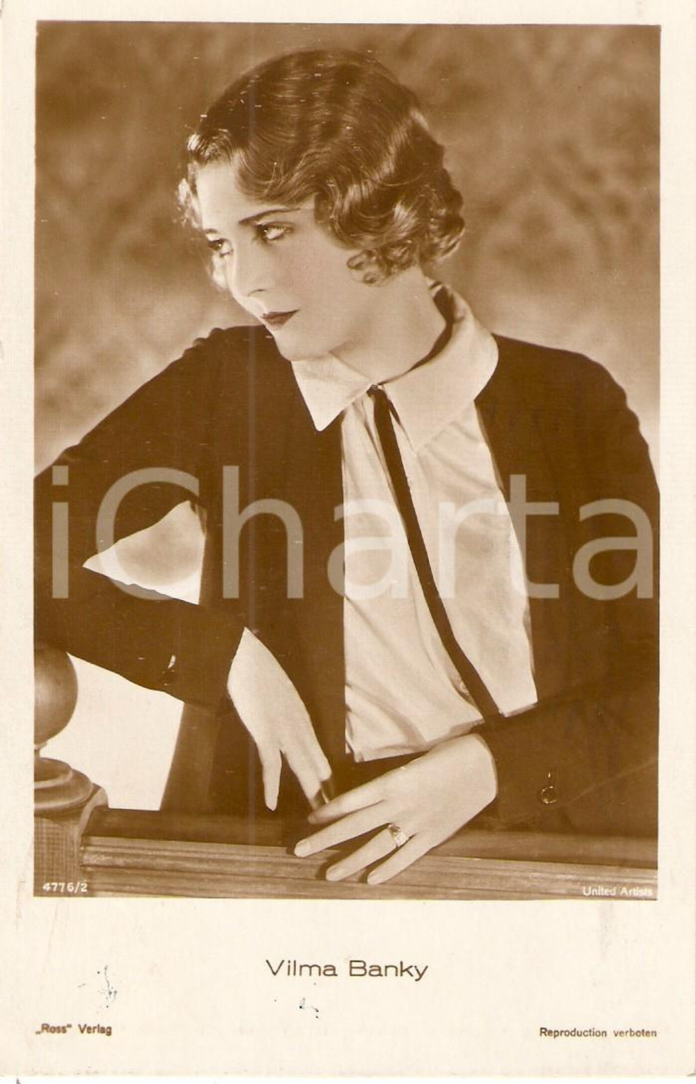 Cartolina originale da collezione 1931 CINEMA Portrait Vilma BANKY Actress UNITED ARTIST Cartolina FP VG 1