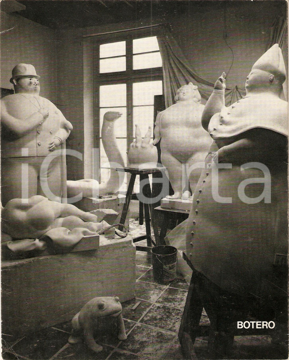 Materiale pubblicitario d’epoca 1977 PARIS  FIAC Galerie Claude Bernard BOTERO Sculptures Brochure ILLUSTRATA 1