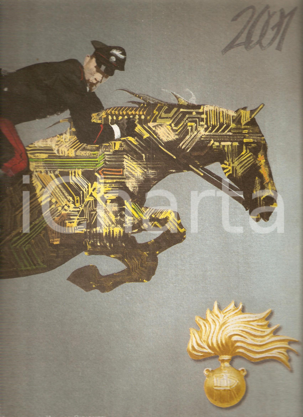 Oggetto da collezione cartaceo 2001 ARMA CARABINIERI Calendario illustrato Ferenc PINTER Galateo Carabiniere 2 1