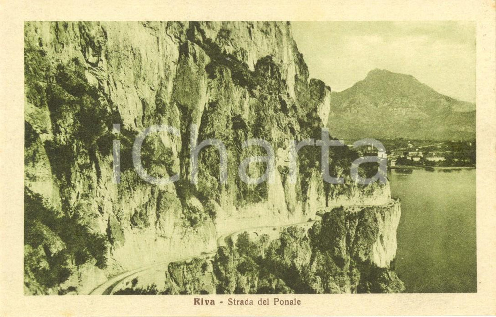 Cartolina originale da collezione 1915 ca RIVA DEL GARDA TN Veduta della strada del PONALE Cartolina FP NV 1