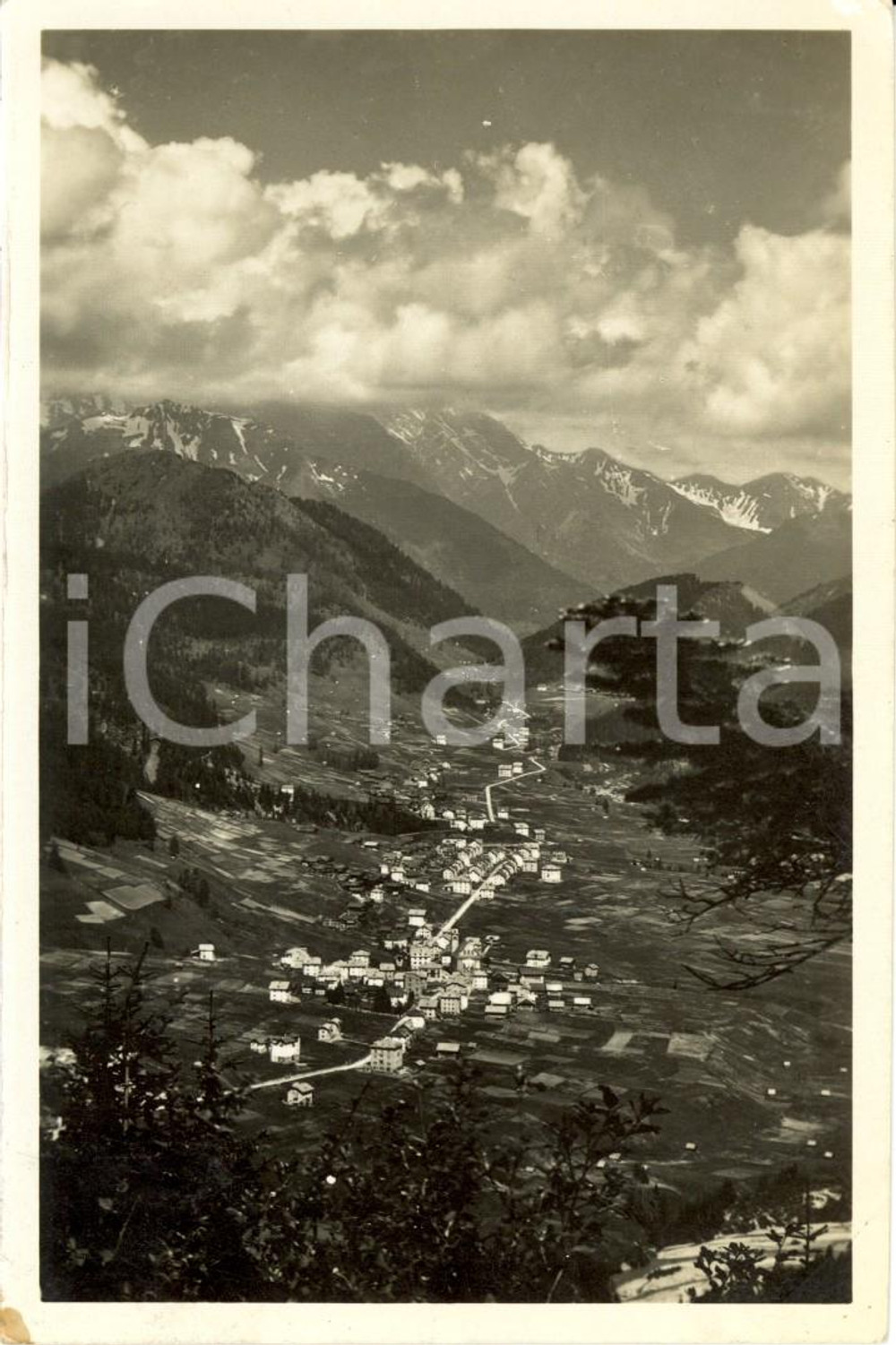 Cartolina originale da collezione 1937 SAPPADA BL CADORE Veduta aerea dell abitato Cartolina postale FP VG 1
