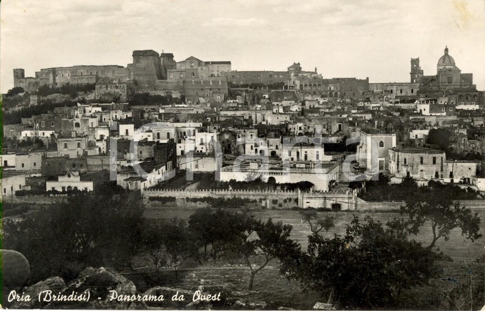 Cartolina originale da collezione 1950 ca ORIA BR Veduta panoramica dell abitato da Ovest Cartolina FP VG 1