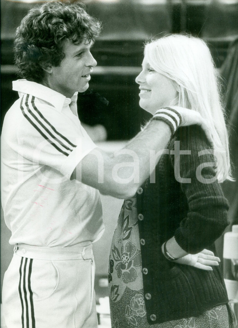 Fotografia d epoca originale 1980 ca CILE ? Tennis Jaime FILLOL con la moglie Mindy Fotografia 1