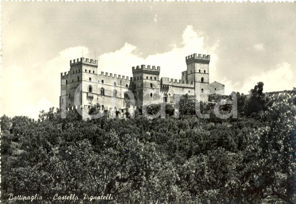 Cartolina originale da collezione 1959 BATTIPAGLIA SA Il castello PIGNATELLI Cartolina postale FG VG 1