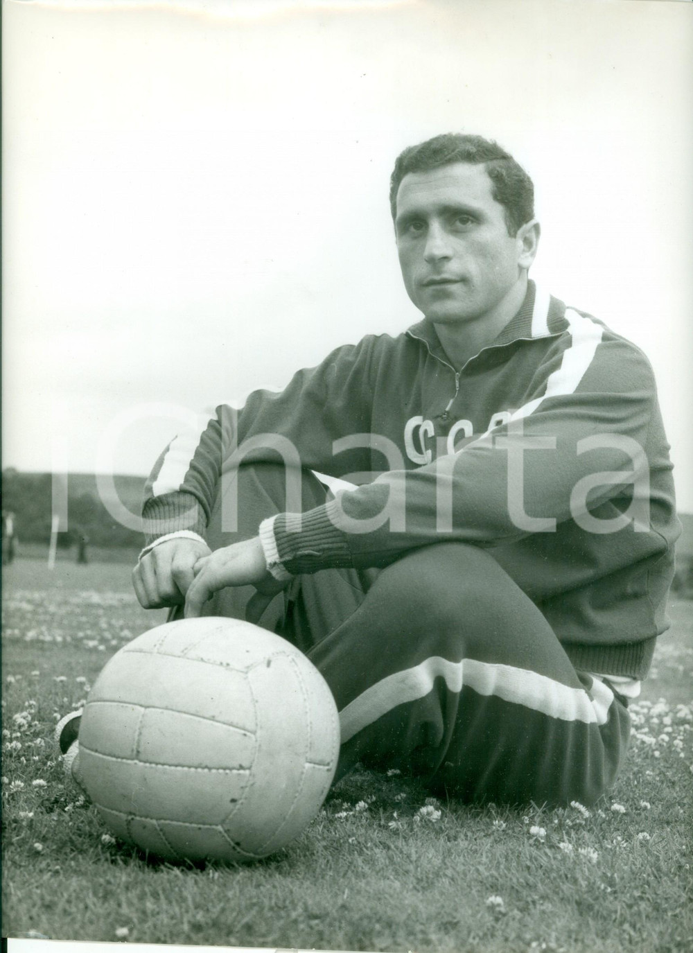 Fotografia d epoca originale 1970 ca RUSSIA Calcio Portiere Anzor Q AVAZASHVILI Nazionale Russa Fotografia 1