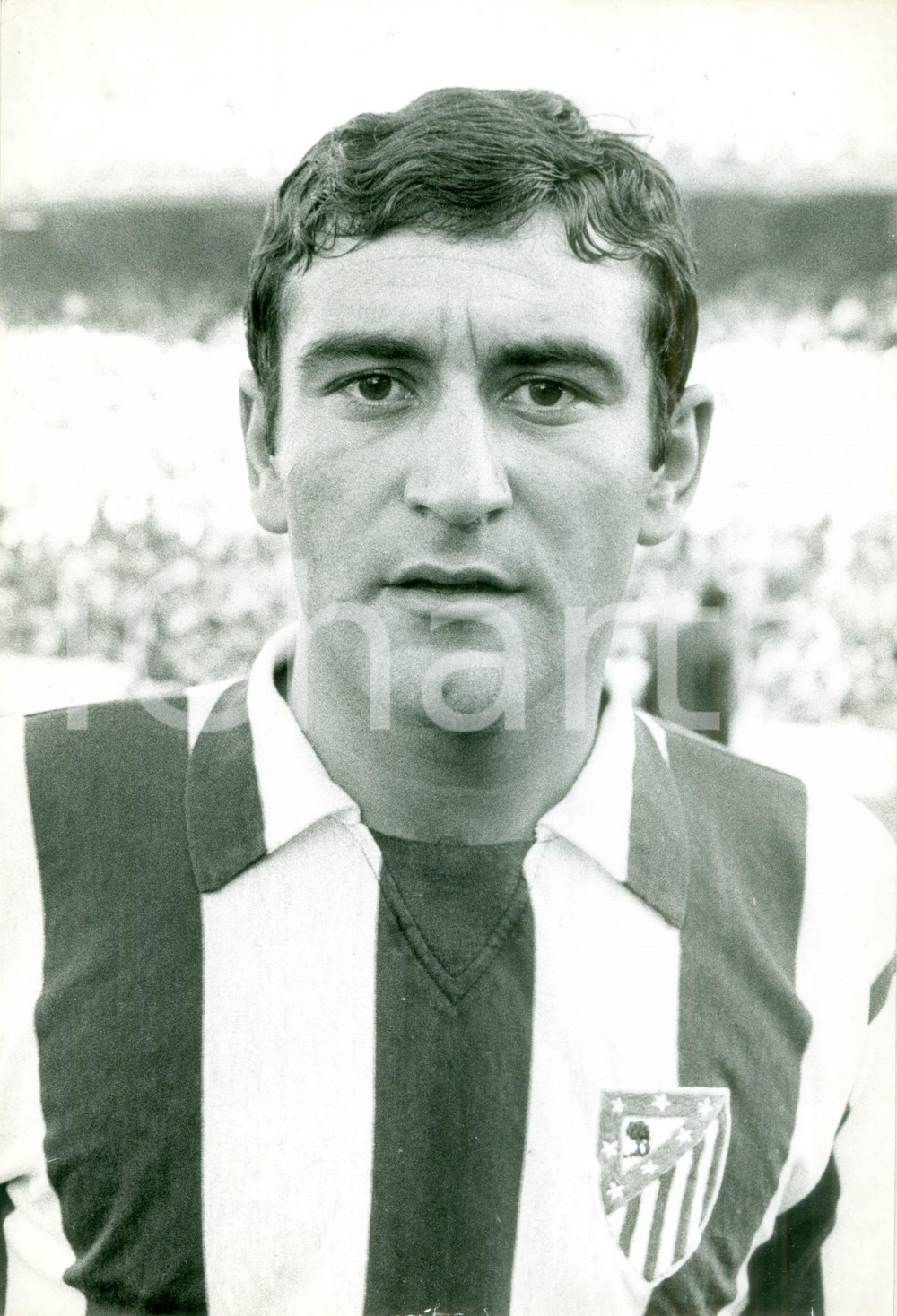 Fotografia d epoca originale 1975 ca CALCIO ATLETICO MADRID Attaccante Julio IGLESIAS Fotografia 1
