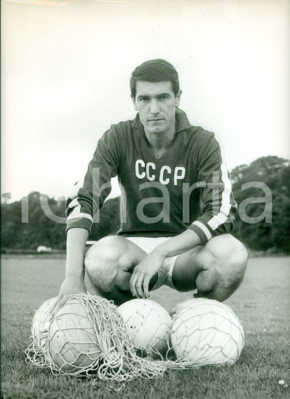 Fotografia d epoca originale 1970 RUSSIA Calcio TORPEDO MOSCA Calciatore Valerij VORONIN prima dell incidente 1