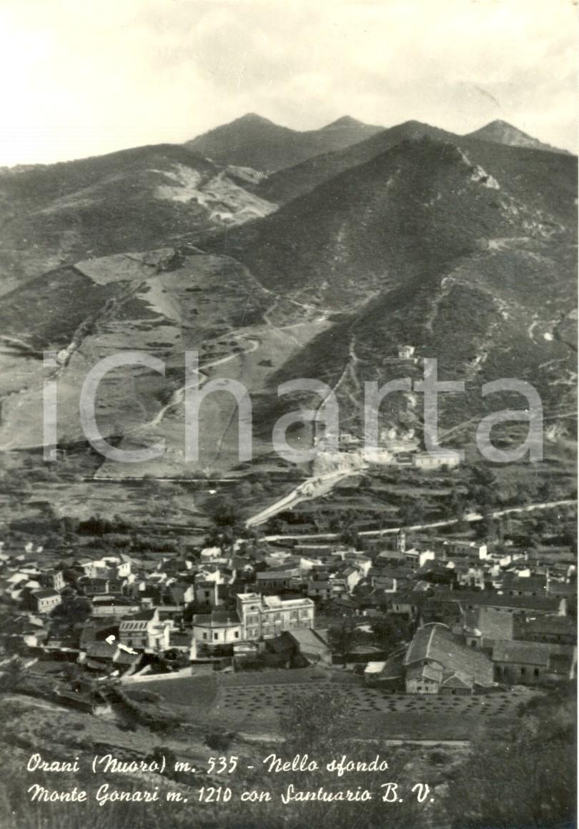 Cartolina originale da collezione 1956 ORANI NU Monte GONARE e Santuario della BEATA VERGINE D ITRIA FG VG 1