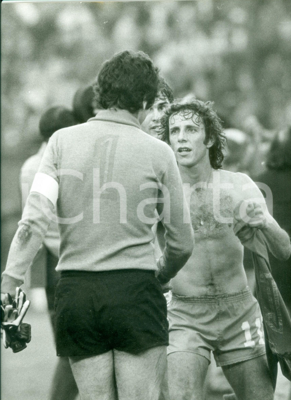 Fotografia d epoca originale 1978 BRASILE Calcio MONDIALI Dino ZOFF e José DIRCEU in campo Fotografia 1