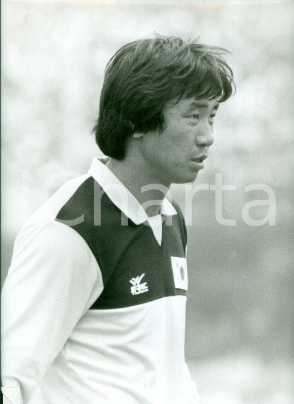 Fotografia d epoca originale 1986 MESSICO Mondiali CALCIO Oh YUNKYO Nazionale COREA SUD Foto DANNEGGIATA 1