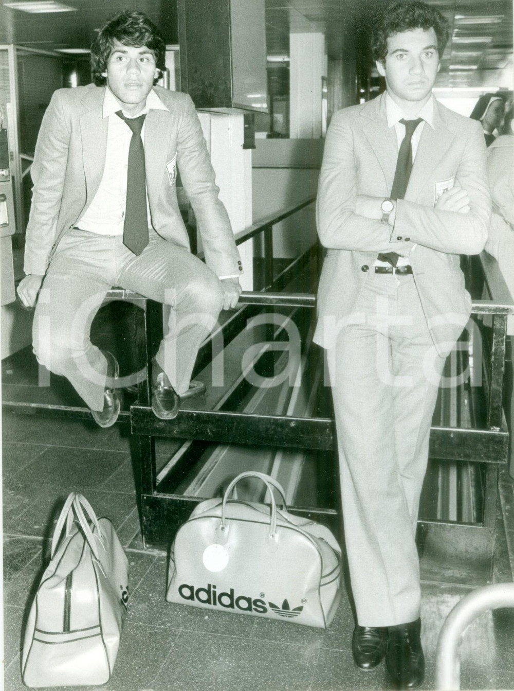 1980 ca URUGUAY Calcio MUNDIALITO Calciatori Ruben PAZ e ORTIZ *Fotografia