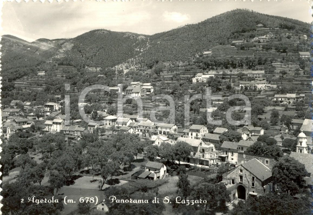 Cartolina originale da collezione 1953 AGEROLA NA Panorama della valle con SAN LAZZARO Cartolina FG VG 1