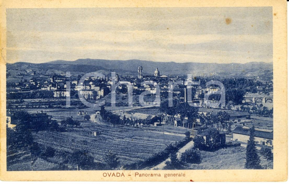 1931 OVADA (AL) Veduta panoramica della cittadina *Cartolina postale FP VG