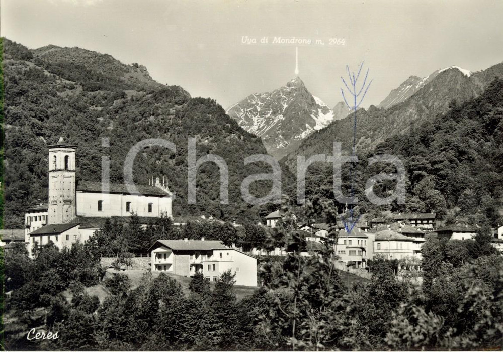 Cartolina originale da collezione 1956 CERES TO Veduta con chiesa MARIA VERGINE ASSUNTA e UYA DI MONDRONE FG VG 1