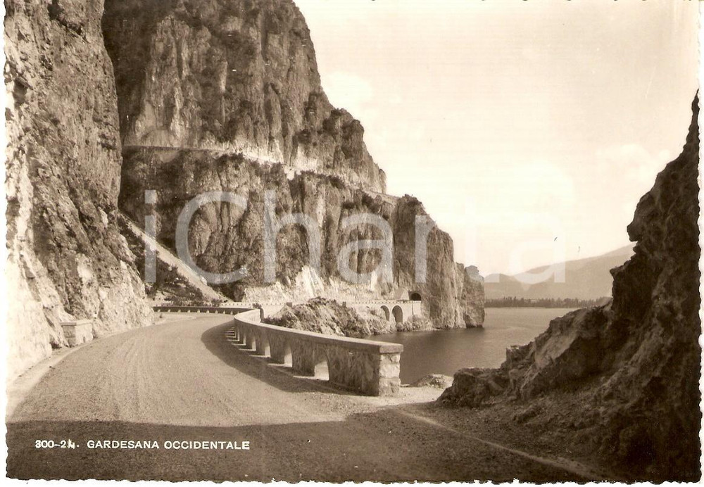 Cartolina originale da collezione 1950 ca BRESCIA Scorcio sulla GARDESANA occidentale Cartolina postale FG NV 1