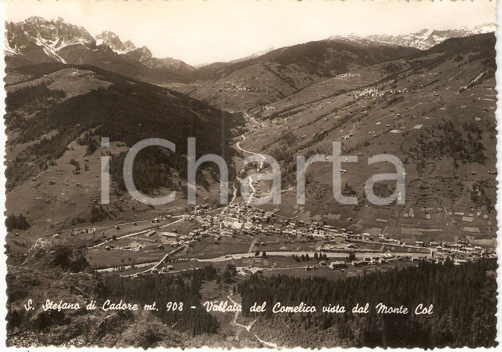 Cartolina originale da collezione 1950 ca SANTO STEFANO DI CADORE BL Vallata del COMELICO Cartolina FG NV 1