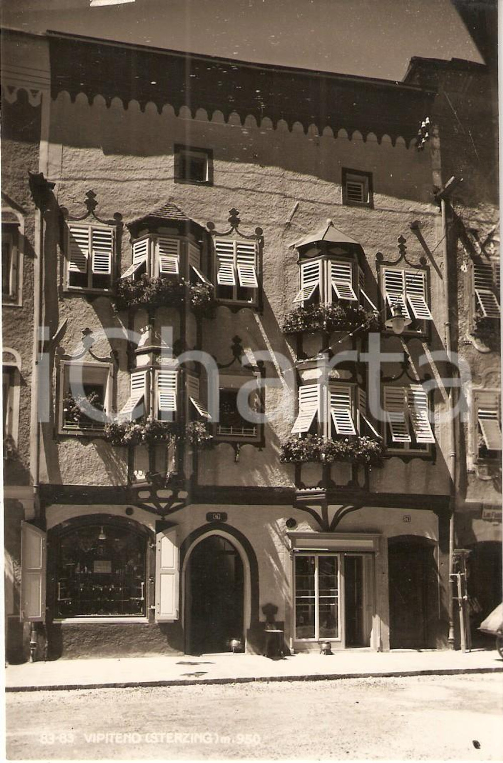 Cartolina originale da collezione 1960 ca VIPITENO /STERZING BZ Palazzo tipico nelle vie del centro Cartolina FP 1