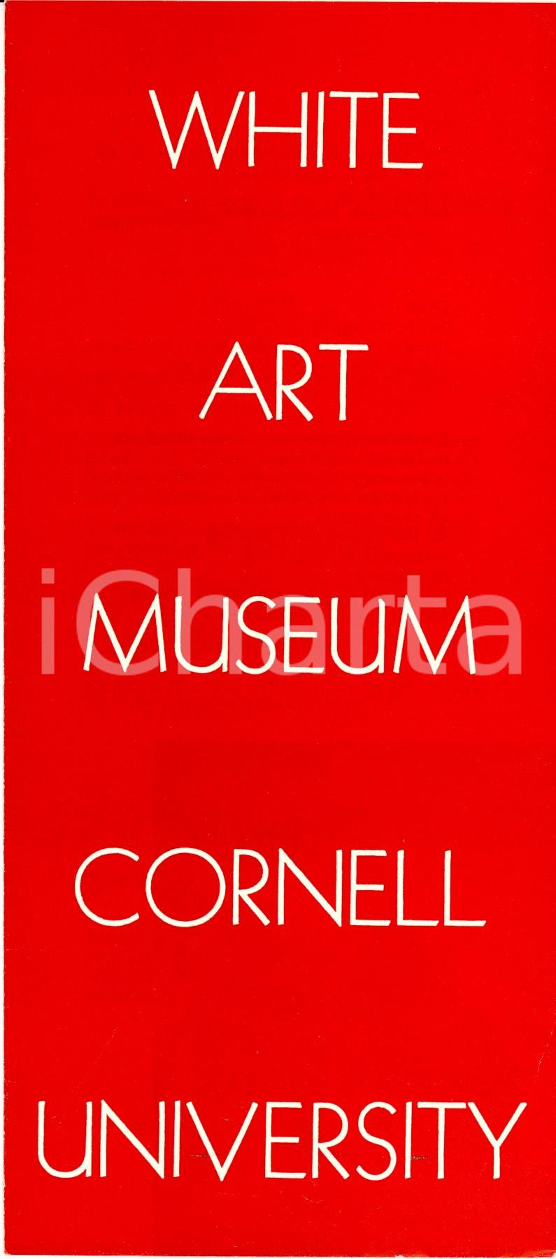 Materiale pubblicitario d’epoca 1960 ca ITHACA USA CORNELL University White Art Museum Opuscolo ILLUSTRATO 1