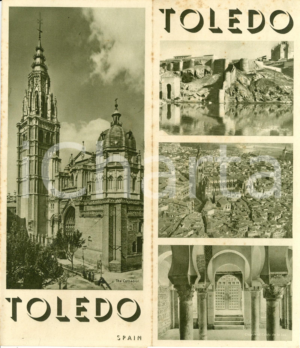 Materiale pubblicitario d’epoca 1960 ca TOLEDO SPAGNA Opuscolo turistico Dipartimento Spagnolo del Turismo 1