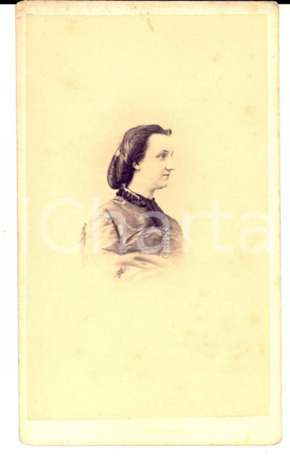 1870 ca NAPOLI Ritratto della signora HURTADO *Fotografia Alphonse BERNOUD