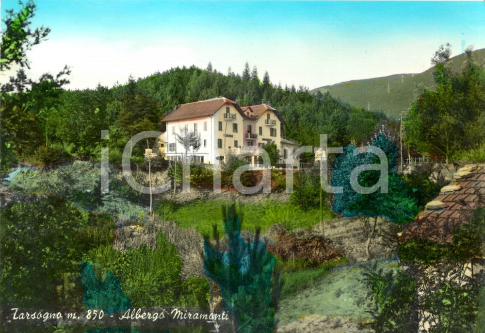 Cartolina originale da collezione 1957 TORNOLO PR L albergo MIRAMONTI della frazione TARSOGNO FG VG 1