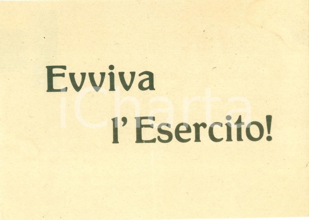 Documento originale, autentico 1918 PROPAGANDA AEREA WW1 Evviva l Esercito Volantino propagandistico 1