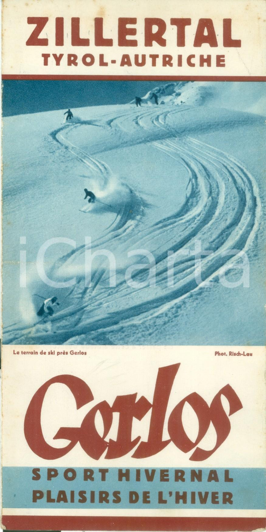 Materiale pubblicitario d’epoca 1960 ca GERLOS AUSTRIA Sport invernali nella ZILLERTAL Opuscolo ILLUSTRATO 1
