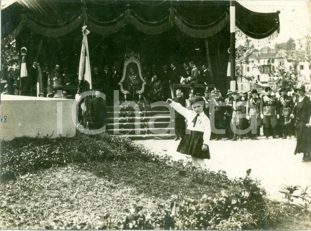Documento originale, autentico 1930 TORINO RIVA DESTRA Umberto II Piccola Italiana inaugurano Colonna ai Caduti 1