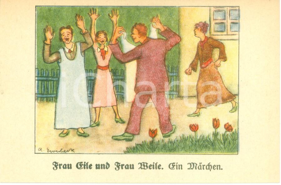 Materiale pubblicitario d’epoca 1930 ca BAD SALZUFLEN Hoffmann s Stärkefabriken Frau Eile und Frau Weise 1 1