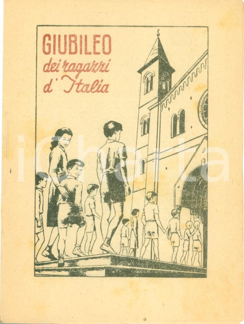 Materiale pubblicitario d’epoca 1955 ca ROMA Giubileo dei ragazzi d ITALIA Opuscolo con preghiere 1