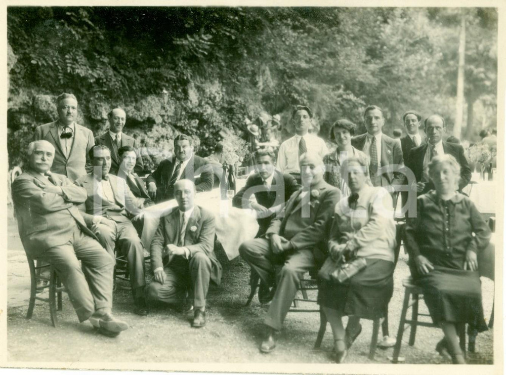 Fotografia d epoca originale 1935 INDUNO OLONA Gruppo Rionale Fascista BRANCA Ristorante GROTTE VALGANNA Foto 1