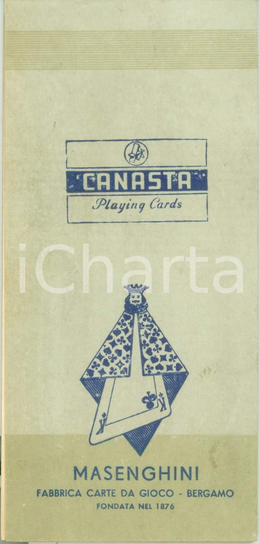 1950 ca BERGAMO Fabbrica carte da gioco MASENGHINI Libretto segnapunti CANASTA